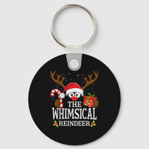 Christmas Matching The Whimsical Reindeer Family Keychain