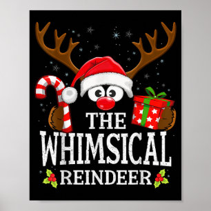 Christmas Matching The Whimsical Reindeer Family Poster