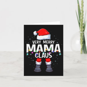 Christmas Matching Very Merry Mama Claus Pjs Card