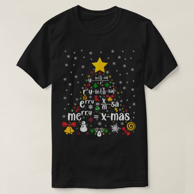 Christmas math professor xmas math teacher math Ch T-Shirt (Design Front)