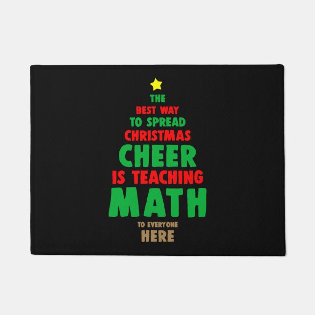 Christmas Math Teacher Doormat (Front)