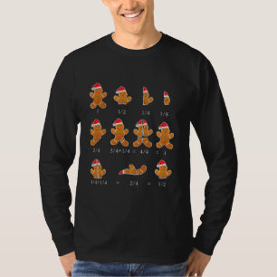 Christmas Math Teacher Equation Gingerbread With T-Shirt