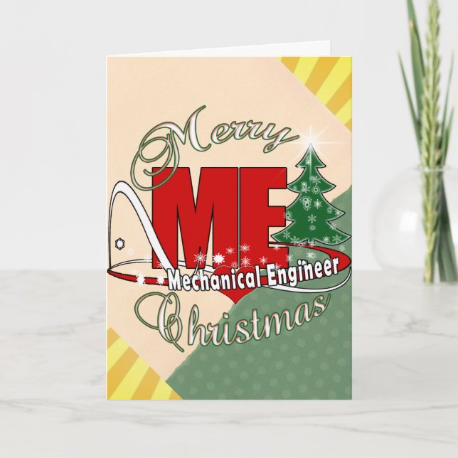 CHRISTMAS ME MECHANICAL ENGINEER HOLIDAY CARD (Front)
