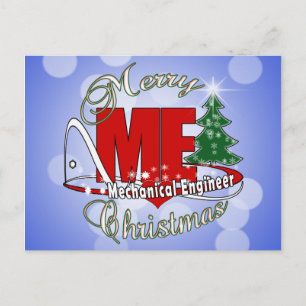 CHRISTMAS ME MECHANICAL ENGINEER HOLIDAY POSTCARD