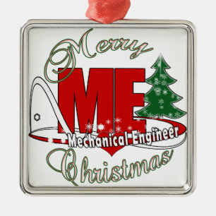 CHRISTMAS ME MECHANICAL ENGINEER METAL ORNAMENT