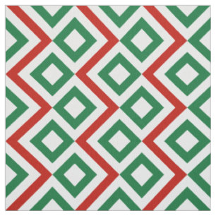 Christmas Meander Geometric Pattern Fabric
