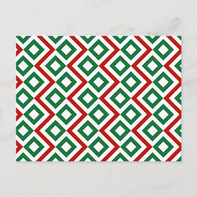 Christmas Meander Holiday Postcard (Front)