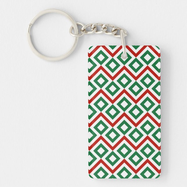 Christmas Meander Keychain (Front)