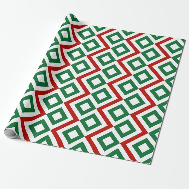 Christmas Meander wrapping paper (Unrolled)