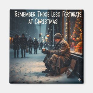 CHRISTMAS MEANING PICTURE REMEMBER THE POOR MAGNET