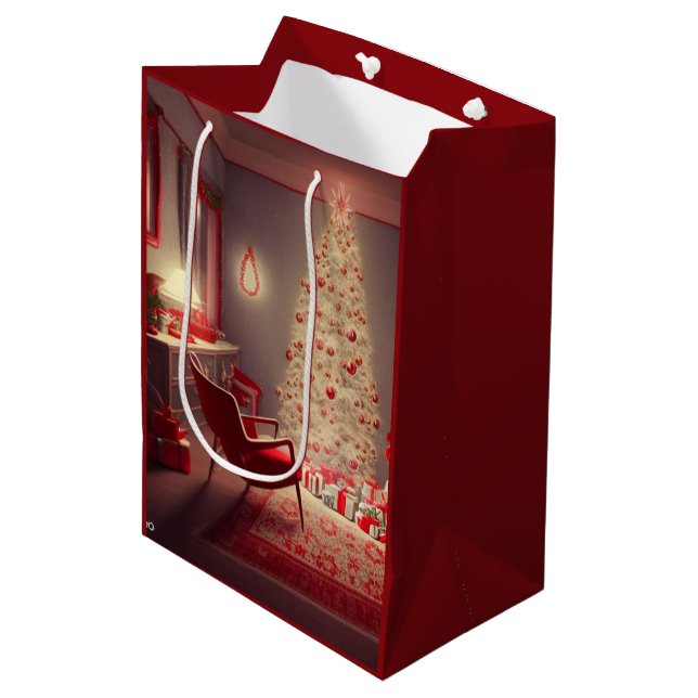  Christmas Medium Gift Bag (Front Angled)