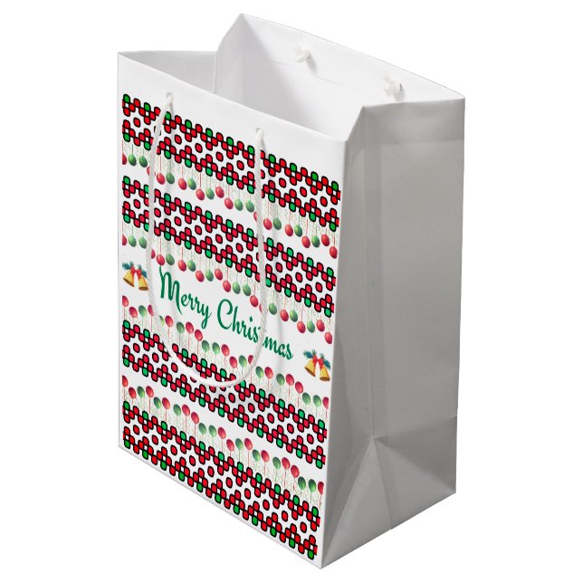 Christmas Medium Gift Bag (Back Angled)