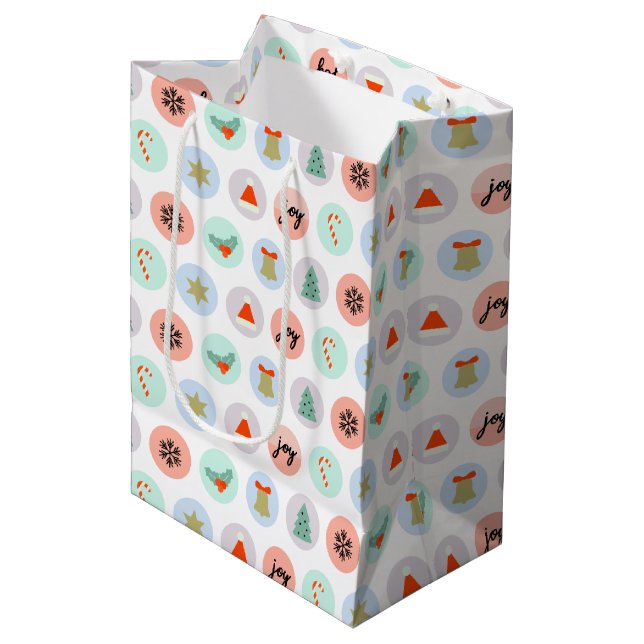 Christmas Medium Gift Bag (Front Angled)