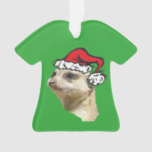 Christmas Meerkat Customizable Shirt Ornament