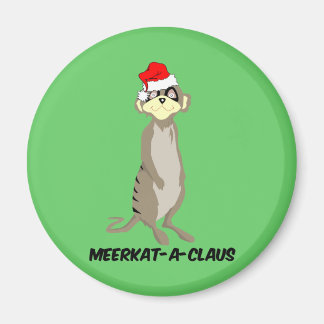Christmas meerkat magnet
