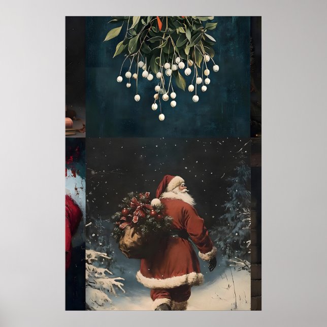 Christmas Mega Bundle 100 Prints, Vintage Winter Poster (Front)