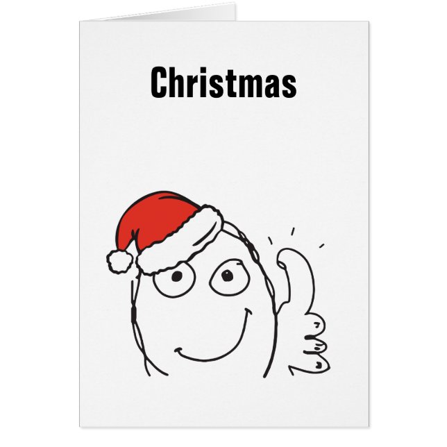 Christmas Meme Troll Le Me ThumbUp Custom EDITABLE (Front)