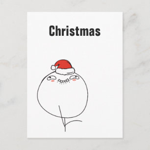Christmas Memes Naive Le Me Custom text EDITABLE Holiday Postcard
