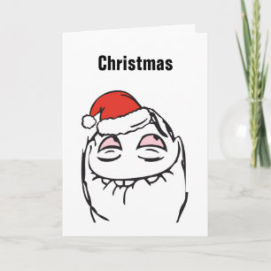Christmas Memes Troll Lov PinkEyes Custom EDITABLE Holiday Card