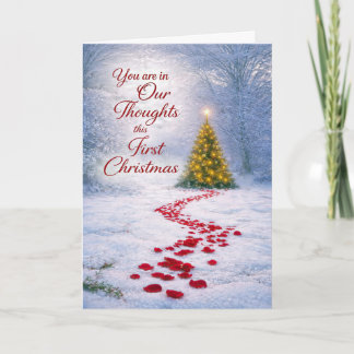 Christmas Memorial First Christmas after Loss Rose Card