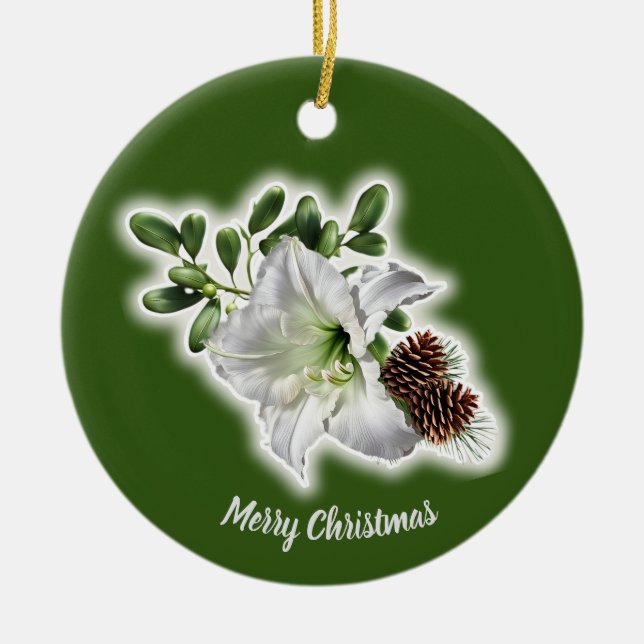 Christmas Memories Ceramic Ornament (Front)