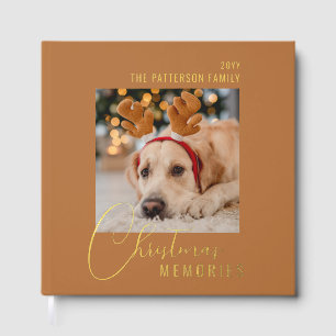 Christmas Memories Family Pet Photo Personalized Guest Book