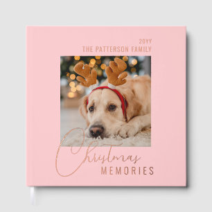 Christmas Memories Family Pet Photo Personalized Guest Book