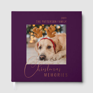 Christmas Memories Family Pet Photo Personalized Guest Book