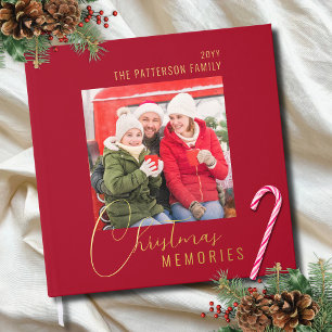 Christmas Memories Family Photo Personalized Guest Book