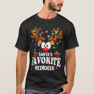 Christmas Men Women Santa's Favourite Reindeer T-Shirt