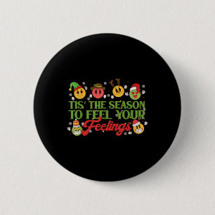 Christmas Mental Health Awareness Nurse Therapist 2 Inch Round Button