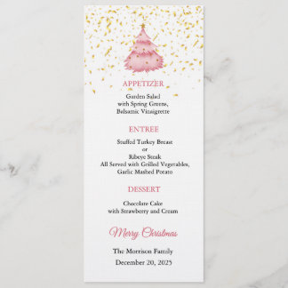 Christmas Menu Invitation, Christmas Dinner Invitation