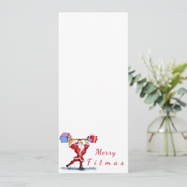 Christmas Menu Santa Claus with Gifts - Funny (Standing Front)