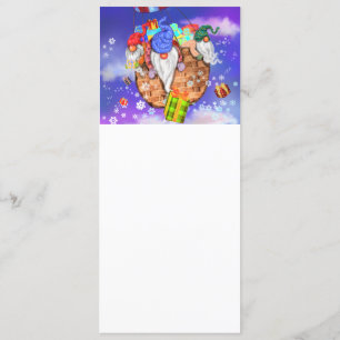 Christmas Menu with Happy Gnomes Gives Gifts 