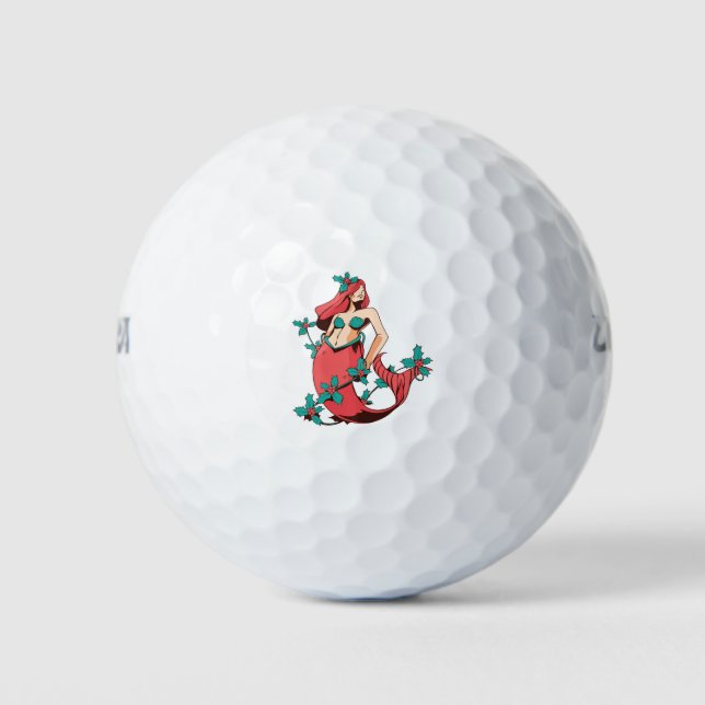 Christmas Mermaid Golf Balls (Front)