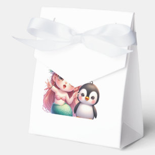 Christmas Mermaid Magic Card with Penguin Fun Favor Box