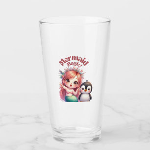 Christmas Mermaid Magic Card with Penguin Fun Glass