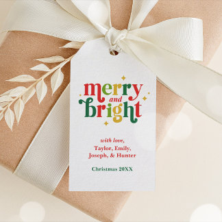 Christmas Merry and Bright Family Gift Tag