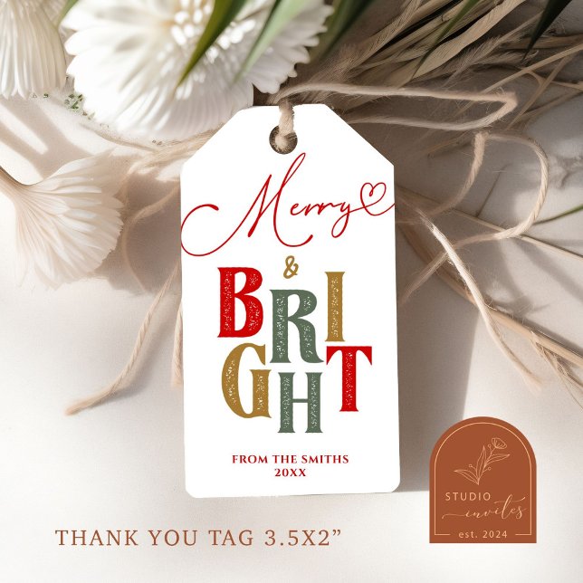 Christmas Merry and Bright Gift Tags (Creator Uploaded)
