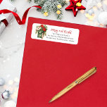 Christmas Merry and Bright Mailbox Floral Monogram<br><div class="desc">Beautiful Christmas holiday "Merry and Bright" watercolor monogram mailbox floral bouquet in in red and white with greenery give this botanical return address envelope seal design a look of classically sophisticated elegance that is sure to impress your recipients. Simply add your names and return address.</div>