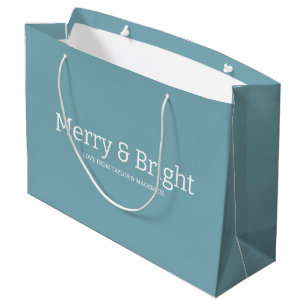 Christmas Merry and Bright Personalized Large Gift Bag