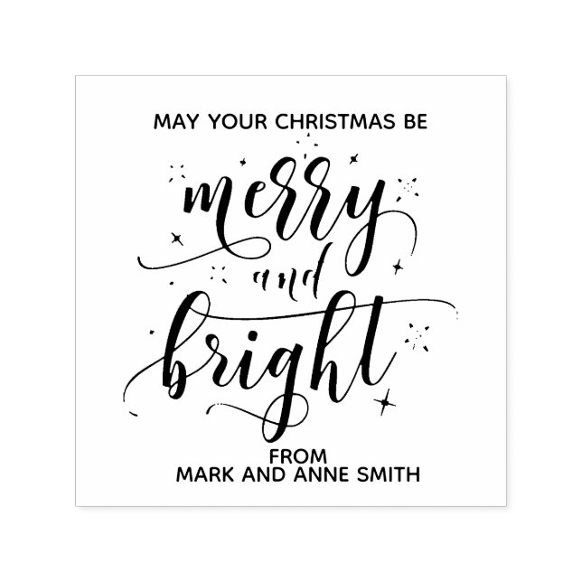 Christmas Merry and Bright Self-inking Stamp (Design)