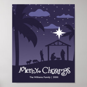 christmas merry  birth of the baby Jesus Poster