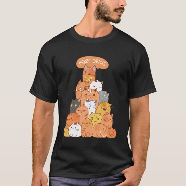 Christmas Merry Catmas 600 T-Shirt (Front)