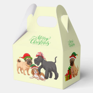 Christmas Merry Christmas Dogs Favor Gift Box