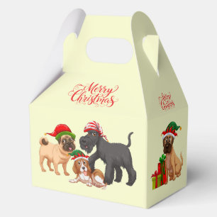 Christmas Merry Christmas Dogs Favor Gift Box