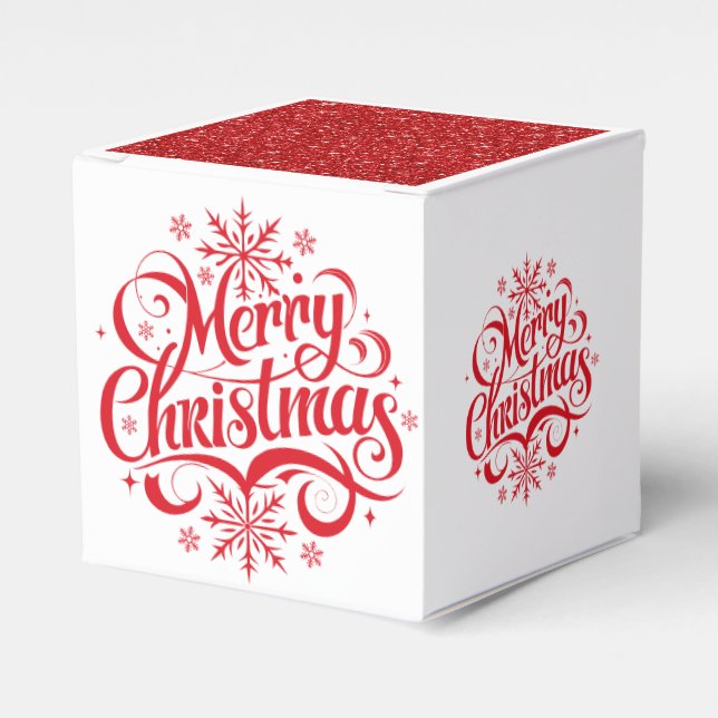 Christmas Merry Christmas Favor Gift Box (Front Side)