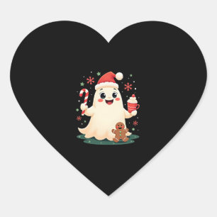 Christmas Merry Christmas For Gift Christmas Ghost Heart Sticker