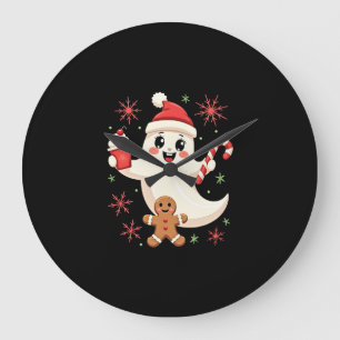 Christmas Merry Christmas For Gift Christmas Ghost Large Clock