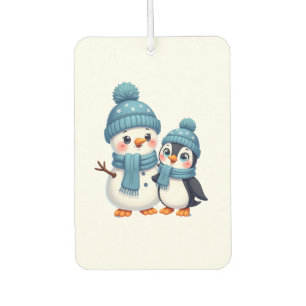 Christmas Merry Christmas For Gift Penguin Snowman Air Freshener